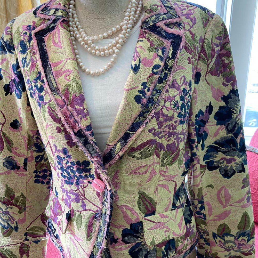 Multi Color Pattern Blazer - image 1